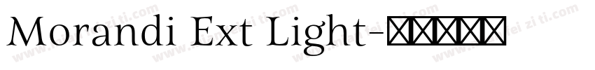 Morandi Ext Light字体转换